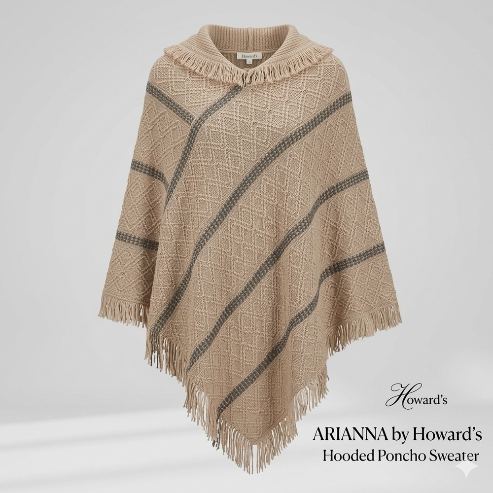 Arianna by Howard's hooded Poncho sweater